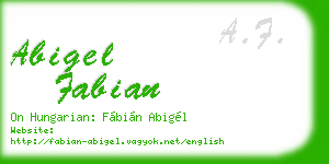 abigel fabian business card