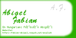 abigel fabian business card